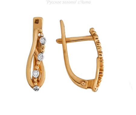 121-1687 Серьги (Au 585)