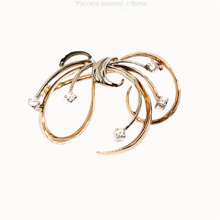 2459лс Брошь Au 585