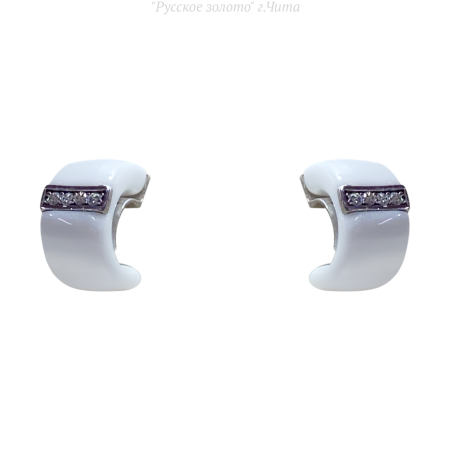 SCE-032-W Серьги Ag 925