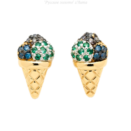 с132-843м3 Серьги (Au 585)